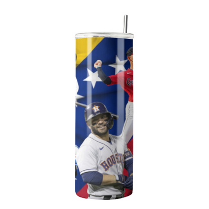 Custom 20 oz Stainless Steel Tumbler – Top Venezuelan Baseball Players Design