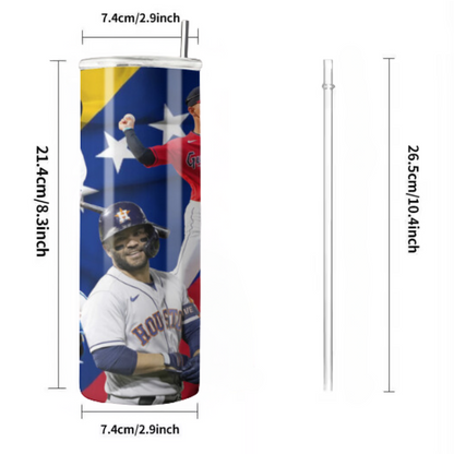 Custom 20 oz Stainless Steel Tumbler – Top Venezuelan Baseball Players Design