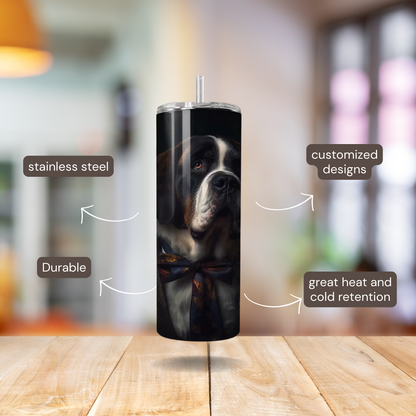 20 oz Personalized Stainless Steel 20 oz Personalized Stainless Steel Insulated Tumbler with Dog Designs in Suits – Customizable with over 40 styles