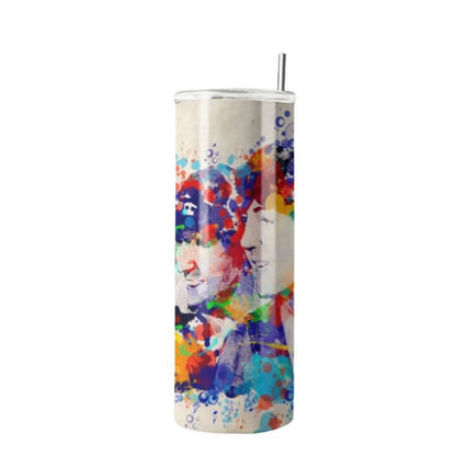 20 oz The Beatles differents designs-Inspired Tumbler | Stainless Steel with Rubber Bottom & Plastic Straw