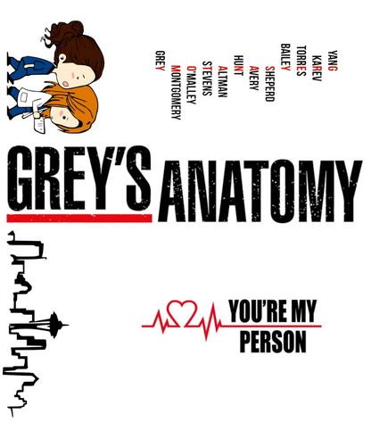 20oz Personalized Stainless Steel Grey's Anatomy Series