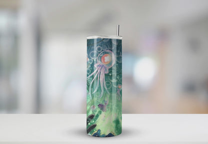 20 oz Stainless Steel Tumbler – Hollow Knight Greenpath Design